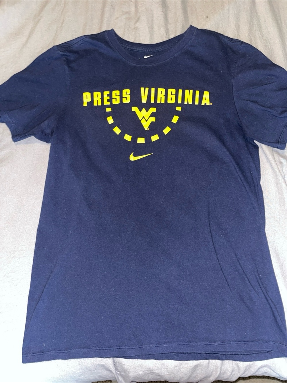 Nike Navy T‑Shirt with Yellow Press Virginia Graphic